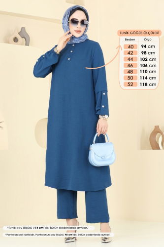 moda selvim طقم ازرق 4012MH427 - Thumbnail