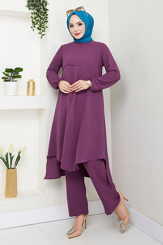 moda selvim Combined 4013MH1062-M Dark Lilac - Thumbnail