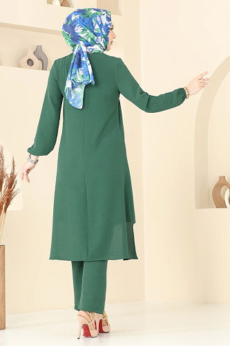 moda selvim طقم زيتي 4013MH427 - Thumbnail