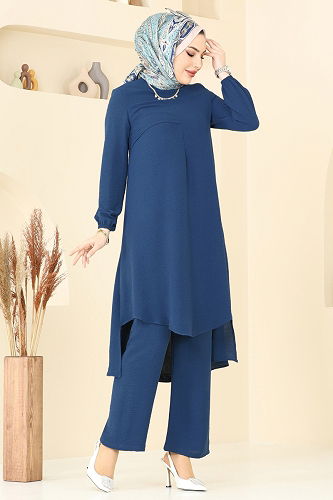 moda selvim طقم كحلي 4013MH427 - Thumbnail