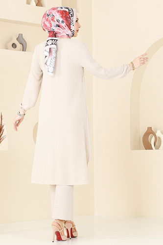 moda selvim طقم بيج 4013MH427 - Thumbnail