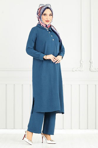 moda selvim طقم ازرق 4014MH1062-M - Thumbnail