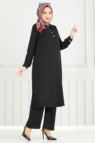 moda selvim Combined 4014MH427 Black - Thumbnail