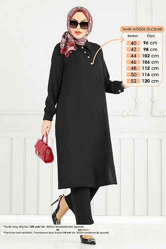 moda selvim Combined 4014MH427 Black - Thumbnail