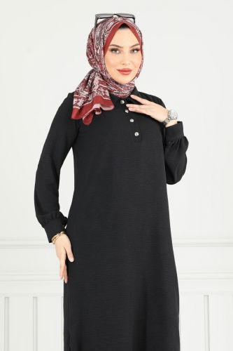 moda selvim طقم أسود 4014MH427 - Thumbnail