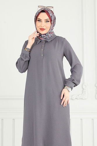 moda selvim طقم رمادي 4014MH427 - Thumbnail