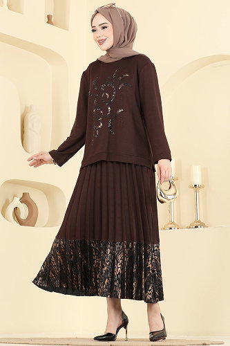 moda selvim Combined 4016HN394 Brown - Thumbnail