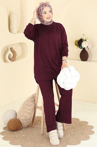 moda selvim Combined 4023HN394 Burgundy - Thumbnail