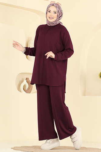 moda selvim Combined 4023HN394 Burgundy - Thumbnail