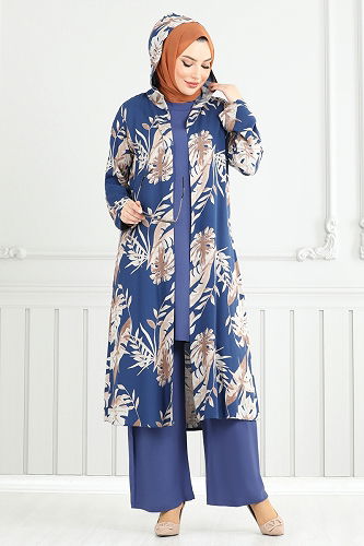 moda selvim Combined 4030BG354 Indigo - Thumbnail