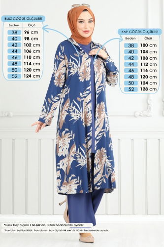 moda selvim طقم ازرق 4030BG354 - Thumbnail