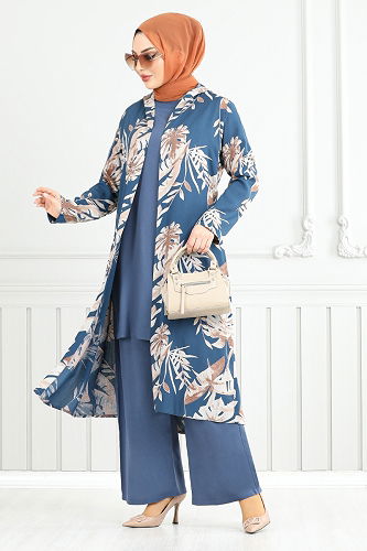 moda selvim طقم ازرق 4030BGS895-M - Thumbnail