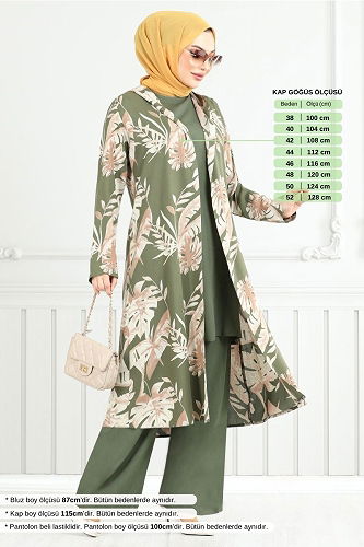 moda selvim Combined 4030BGS895-M Khaki - Thumbnail