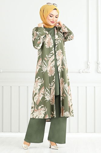 moda selvim Combined 4030BGS895-M Khaki - Thumbnail