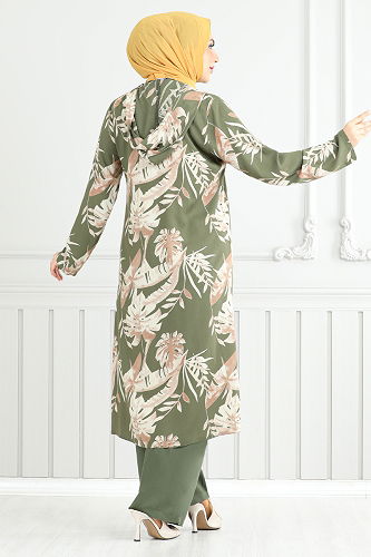 moda selvim طقم اخضر عفني 4030BGS895-M - Thumbnail