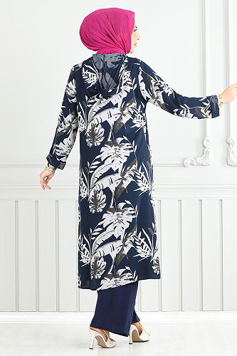 moda selvim Combined 4030BGS895-M Navy Blue - Thumbnail