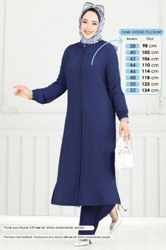 D.V.L. - Combined 403DVL817 Navy Blue