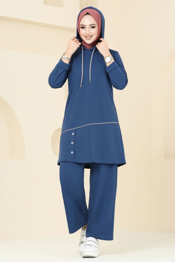 Modaselvim Hijab Combinations Combined 4043PM271 Indigo