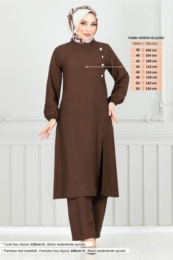 Modaselvim خصم صافٍ20%+20% في سلة التسوق طقم بني 4075PM1063-M