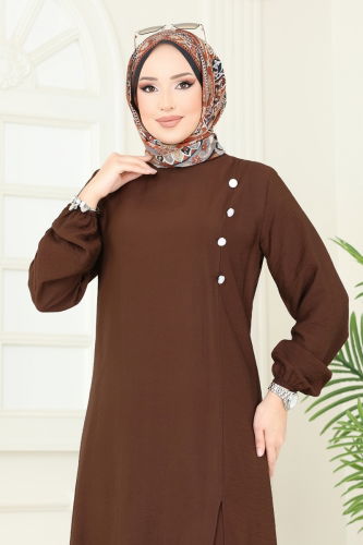 moda selvim طقم بني 4075PM271 - Thumbnail