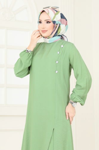moda selvim طقم أخضر 4075PM271 - Thumbnail