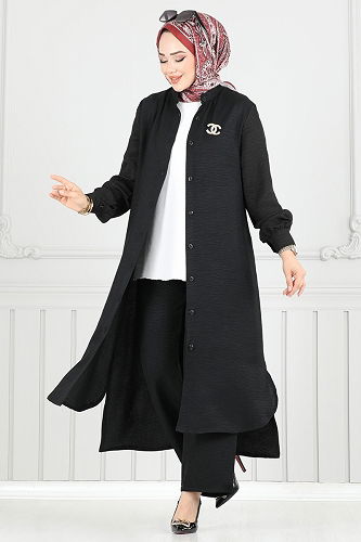 moda selvim Combined 407DVL817 Black - Thumbnail