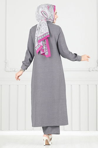 moda selvim Combined 407DVL817 Gray - Thumbnail