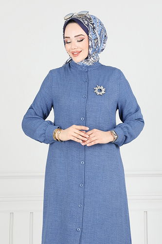 moda selvim طقم ازرق 407DVL817 - Thumbnail