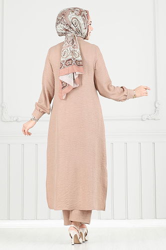 moda selvim طقم بيج 407DVL817 - Thumbnail