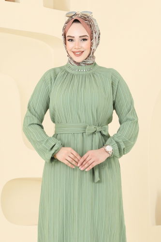 moda selvim طقم أخضر عشبي 4085PM271 - Thumbnail