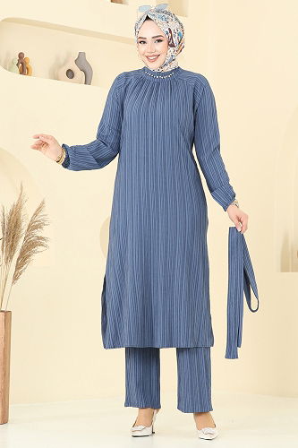 moda selvim طقم ازرق 4085PM271 - Thumbnail