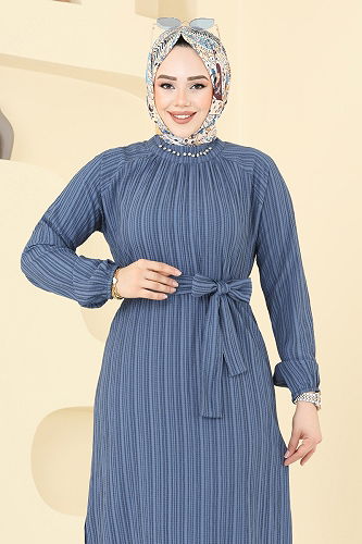 moda selvim طقم ازرق 4085PM271 - Thumbnail