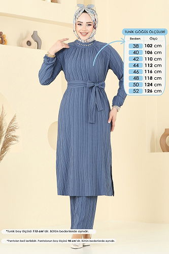 moda selvim طقم ازرق 4085PM271 - Thumbnail