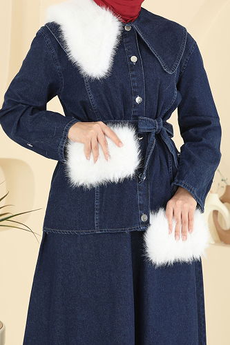 moda selvim Combined 4087ORG1169 Dark Denim - Thumbnail