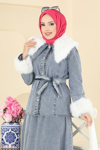 moda selvim Combined 4087ORG1169 Light Denim - Thumbnail