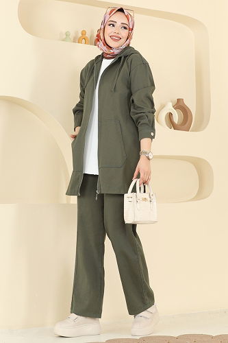 moda selvim طقم اخضر عفني 4091ORG1169 - Thumbnail