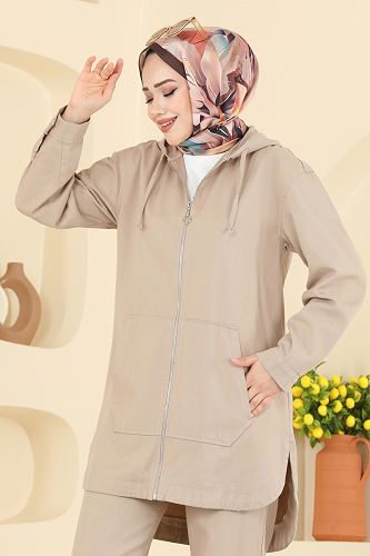 moda selvim طقم بيج 4091ORG1169 - Thumbnail