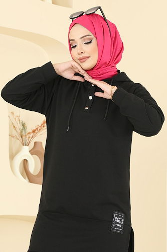 moda selvim طقم أسود 4092TEG847 - Thumbnail