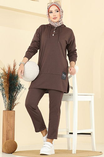 moda selvim طقم بني 4092TEG847 - Thumbnail