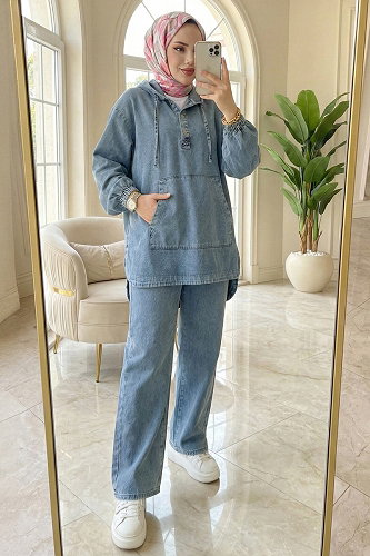 moda selvim Combined 4096ORG1169 Light Denim - Thumbnail