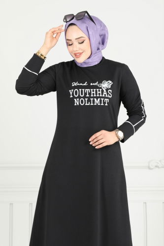 moda selvim طقم أسود 4098PM271 - Thumbnail