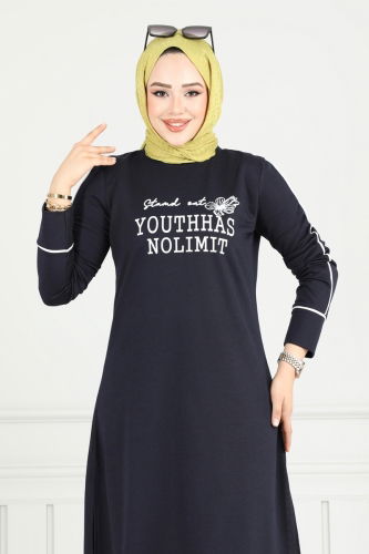 moda selvim طقم كحلي 4098PM271 - Thumbnail
