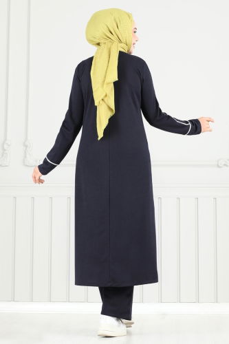 moda selvim طقم كحلي 4098PM271 - Thumbnail