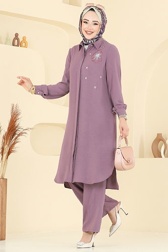 moda selvim Combined 409DVL817 Dark Lilac - Thumbnail