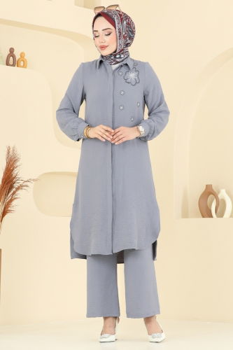 moda selvim Combined 409DVL817 Gray - Thumbnail