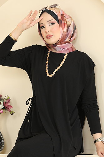 moda selvim Combined 4101MEY846 Black - Thumbnail
