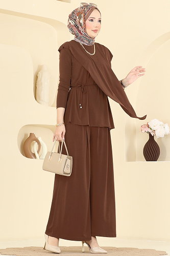 moda selvim Combined 4101MEY846 Brown - Thumbnail