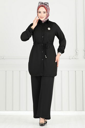 moda selvim Combined 410DVL817 Black - Thumbnail