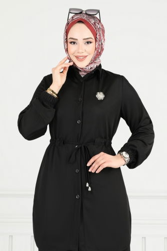 moda selvim طقم أسود 410DVL817 - Thumbnail