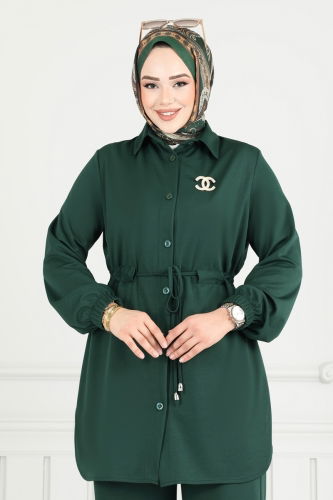 moda selvim طقم زيتي 410DVL817 - Thumbnail